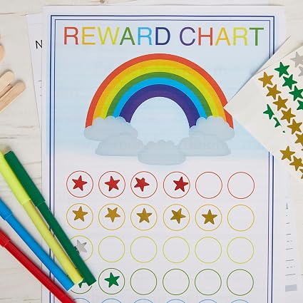 Silver Star Stickers for Crafts, Rewards and Decorations