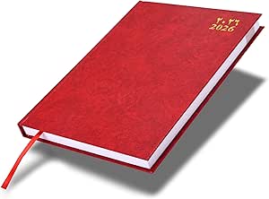 FIS Red 170×240 Hard Cover 2026 AE Diary - FSDI75AEV26RE
