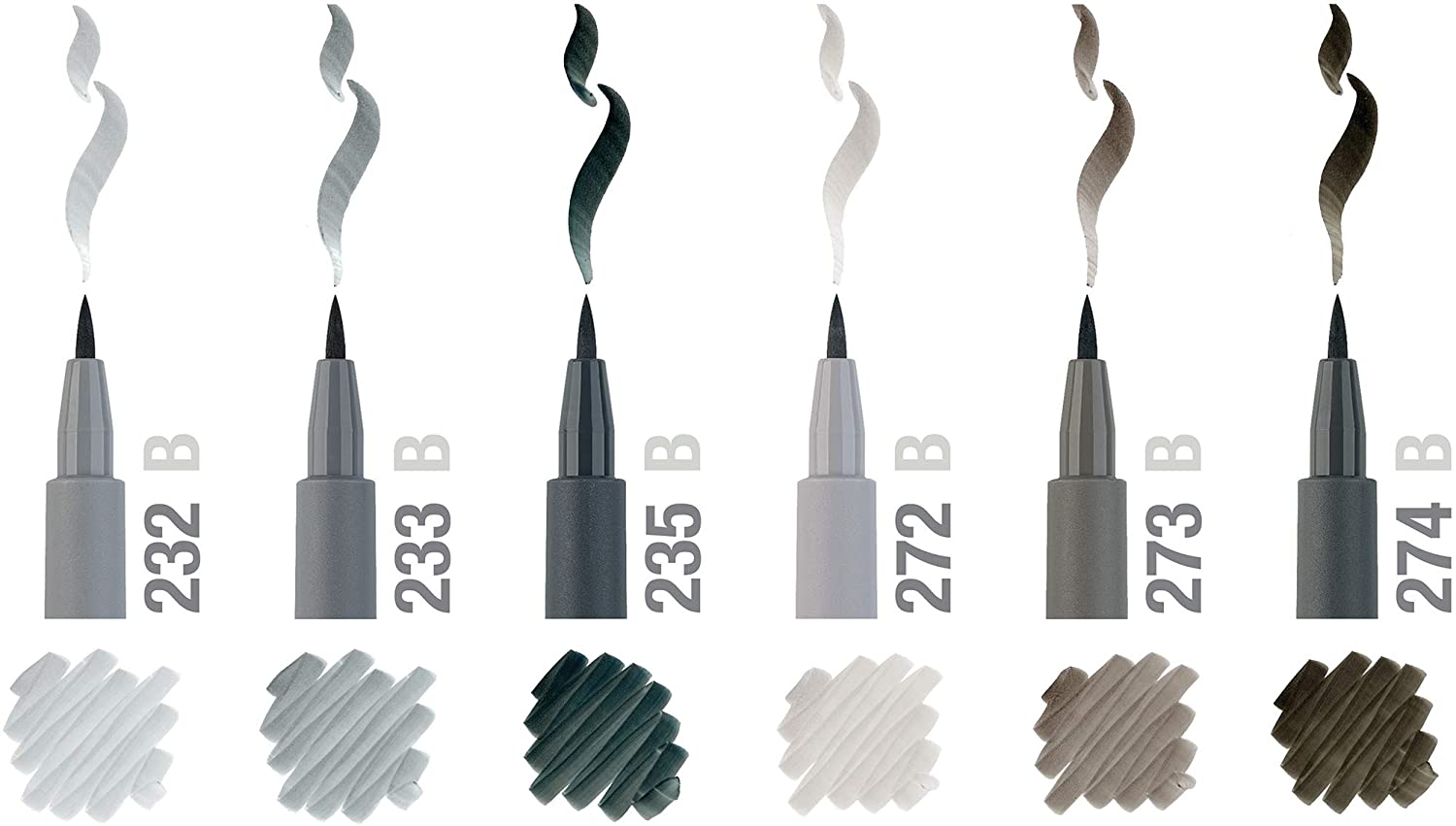 FABER-CASTELL PITT Artist Drawing Ink Pen Shades Of Grey - Al Masam Stationery LLC