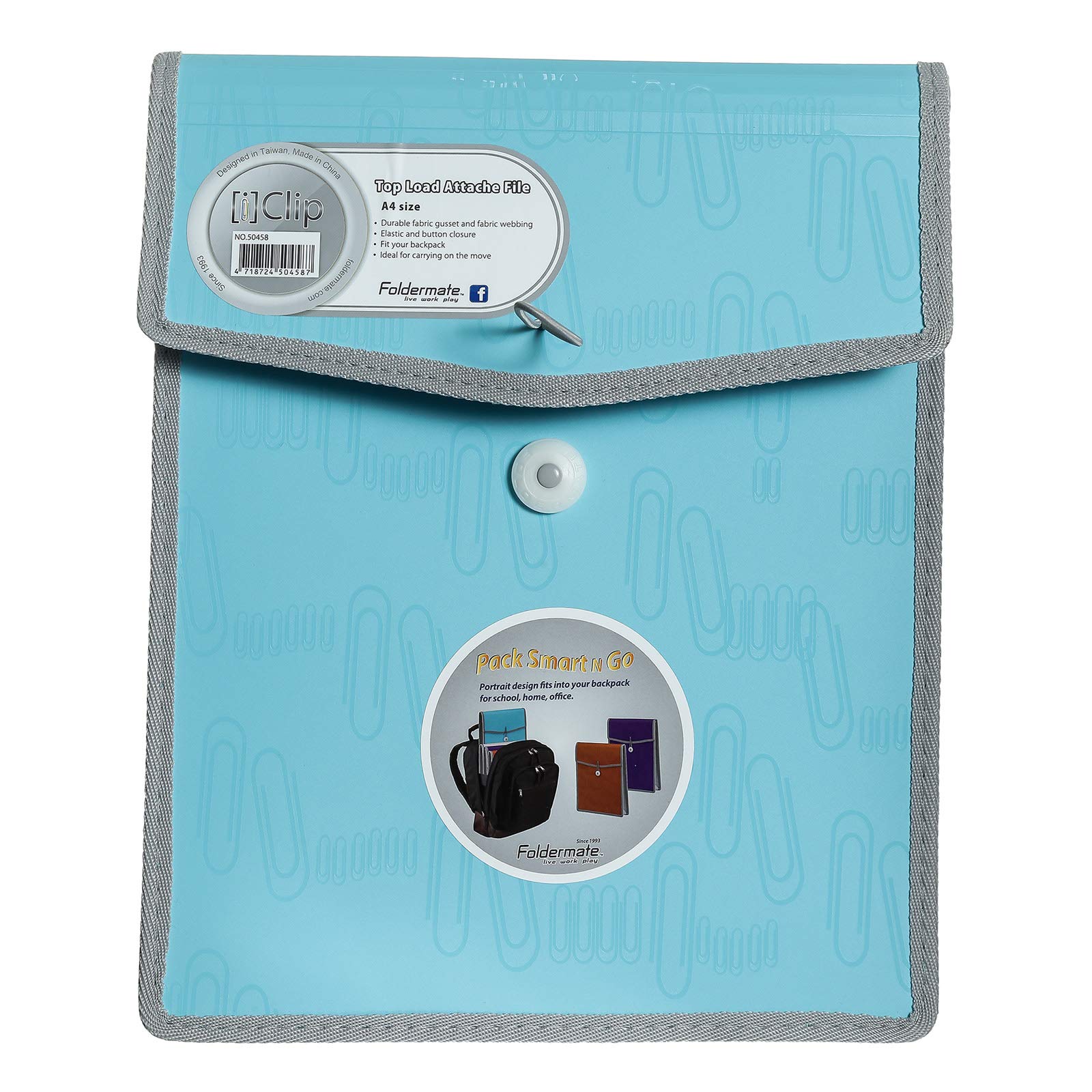 Foldermate Attchefile Topload iclip White - Al Masam Stationery LLC Main image