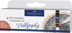 FABER-CASTELL India Ink Pitt Artist Pen C 4ct Standard