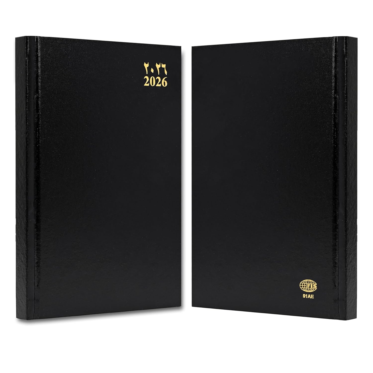 FIS Black A5 Vinyl 2026 Fri-Sat AE Diary - FSDI91AE26BK - Al Masam Stationery LLC
