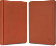 FIS Brown A5 PU Gold-Edge 2026 Diary - FSDI19AEG26BR - Al Masam Stationery LLC