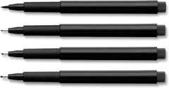 FABER-CASTELL PITT Artist Drawing Ink Pen Black Wallet of 4 (Asst Line Widths) - Al Masam Stationery LLC