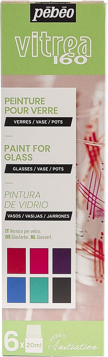 PEBEO 4 SET INITIA VITRAIL 6X20ML - Al Masam Stationery LLC Main image