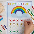 Silver Star Stickers for Crafts, Rewards and Decorations