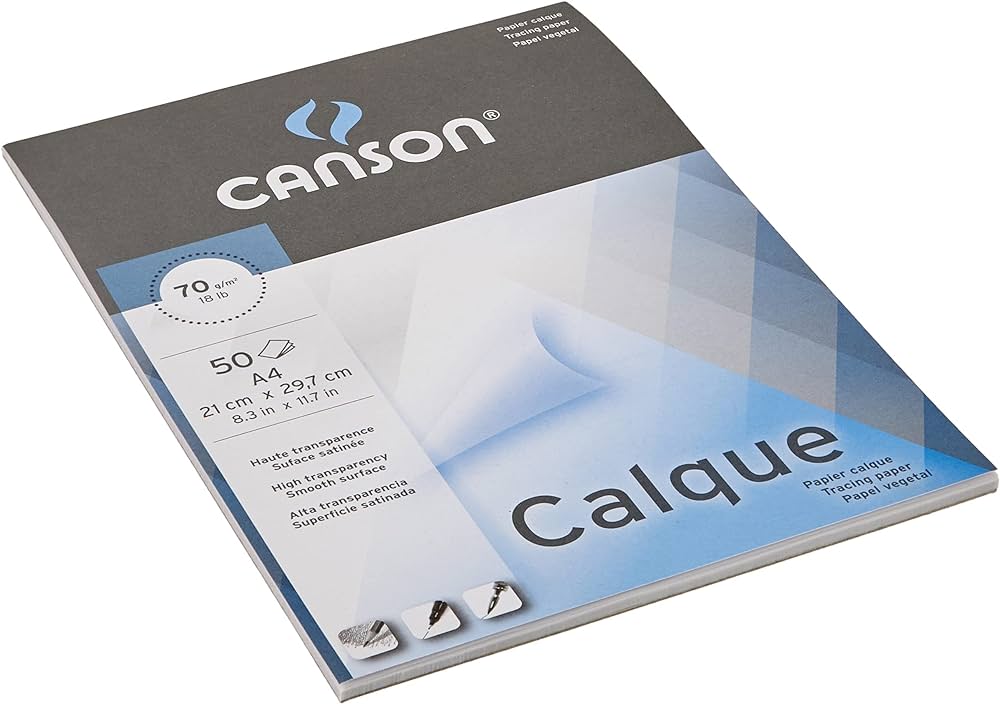 CANSON TRACING PAD A4 70 GSM - 50 SHEETS - Al Masam Stationery LLC