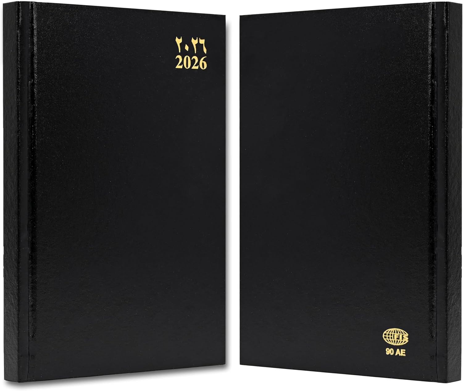 FIS Black A5 Vinyl 2026 Sat-Sun AE Diary - FSDI90AE26BK - Al Masam Stationery LLC