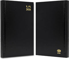 FIS Black A5 Vinyl 2026 Sat-Sun AE Diary - FSDI90AE26BK - Al Masam Stationery LLC