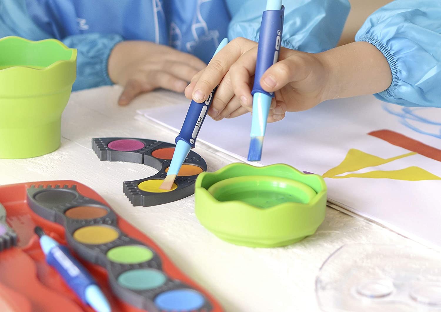 FABER-CASTELL Painting apron 4 young artist Blue - Al Masam Stationery LLC