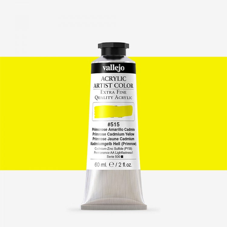 VALLEJO ACRYLIC ARTIST 515: 60 ML. PRIMROSE CADMIUM YELLOW - Al Masam Stationery LLC