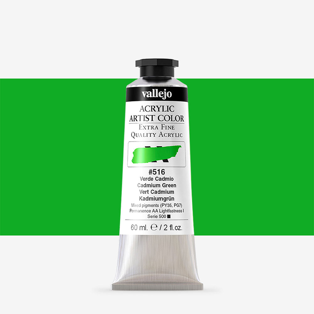VALLEJO ACRYLIC ARTIST 516: 60 ML. CADMIUM GREEN - Al Masam Stationery LLC