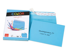 Elco Color C6 Envelope intense blue without window, adhesive closure
