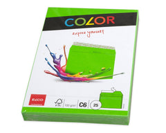Elco Color C6 Envelope intense green without window, adhesive closure