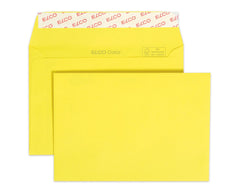 Elco Color C6 Envelope intense yellow without window, adhesive closure