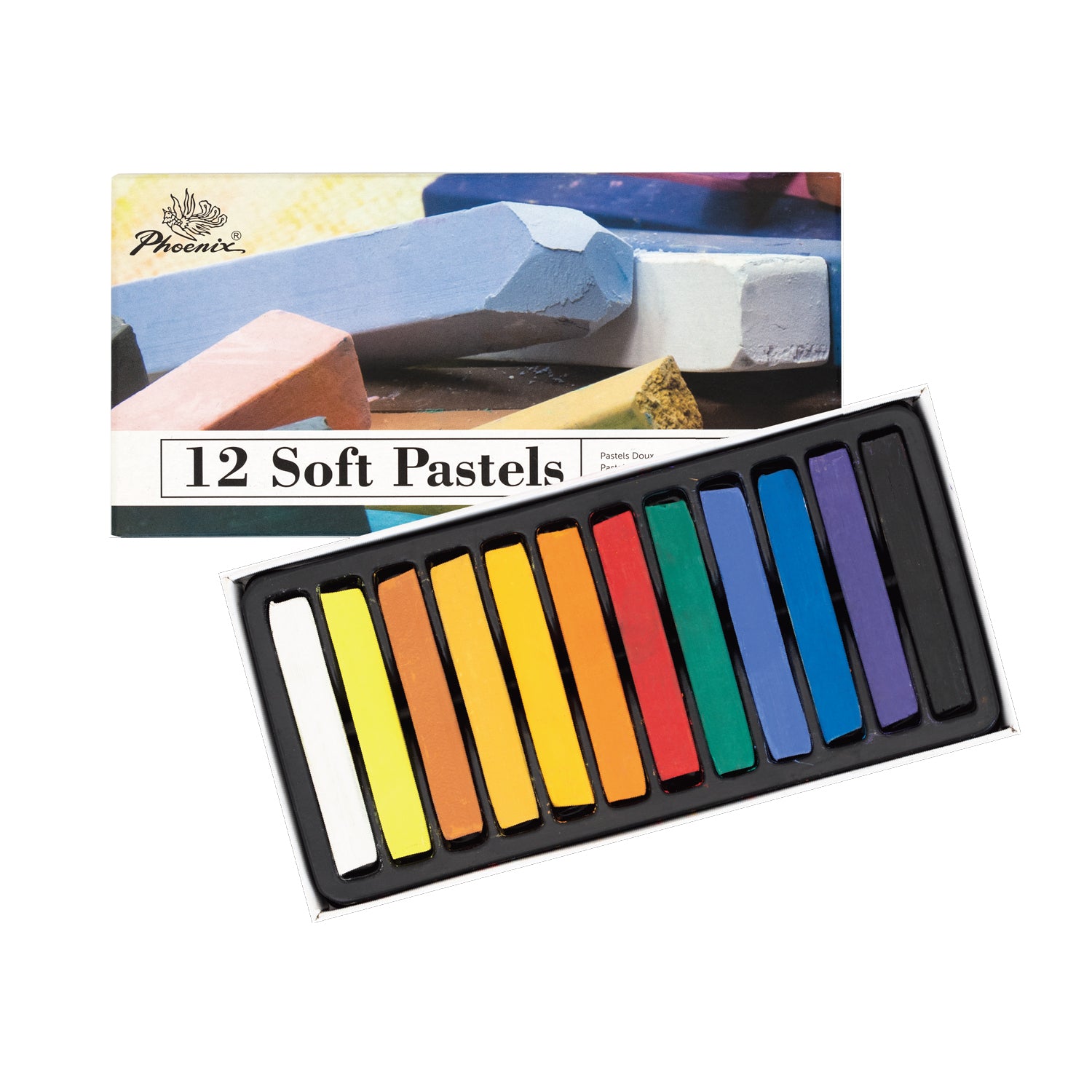 Phoenix Water Soluble Pastel Set of 12 - Al Masam Stationery LLC Main image