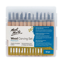 Mont Marte Wood Carving Set 12pc - Al Masam Stationery LLC