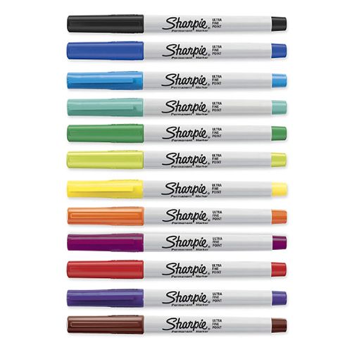 Sharpie Ultra Fine Point Permanent Marker Assorted 12 Pieces - Al Masam Stationery LLC