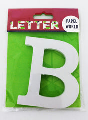 Wooden Letters White "B" - Al Masam Stationery LLC