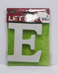 Wooden Letters White "E" - Al Masam Stationery LLC