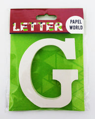 Wooden Letters White "G" - Al Masam Stationery LLC