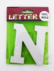 Wooden Letters White "N"
