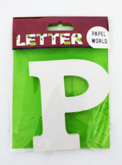 Wooden Letters White "P"