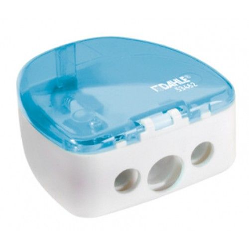 Dahle Triple-Hole Canister Sharpener With Lid Green 8 And 11 Mm Blister Pack - DHL 53462-02039 - Al Masam Stationery LLC Main image
