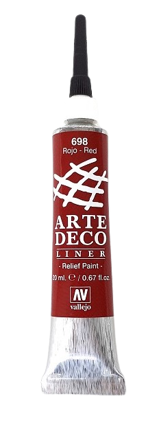 VALLEJO ARTEDECO LINER/CONTOUR 698-20ML. RED - Al Masam Stationery LLC