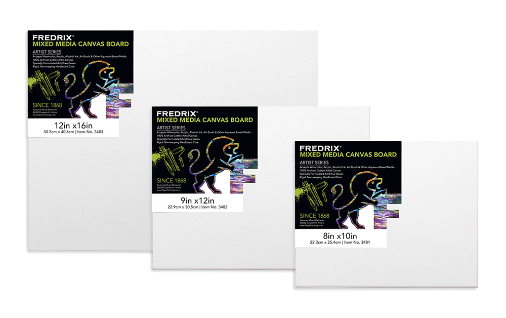 Fredrix Mixed Media Canvas Board Primed Cotton (12x16)" - Al Masam Stationery LLC