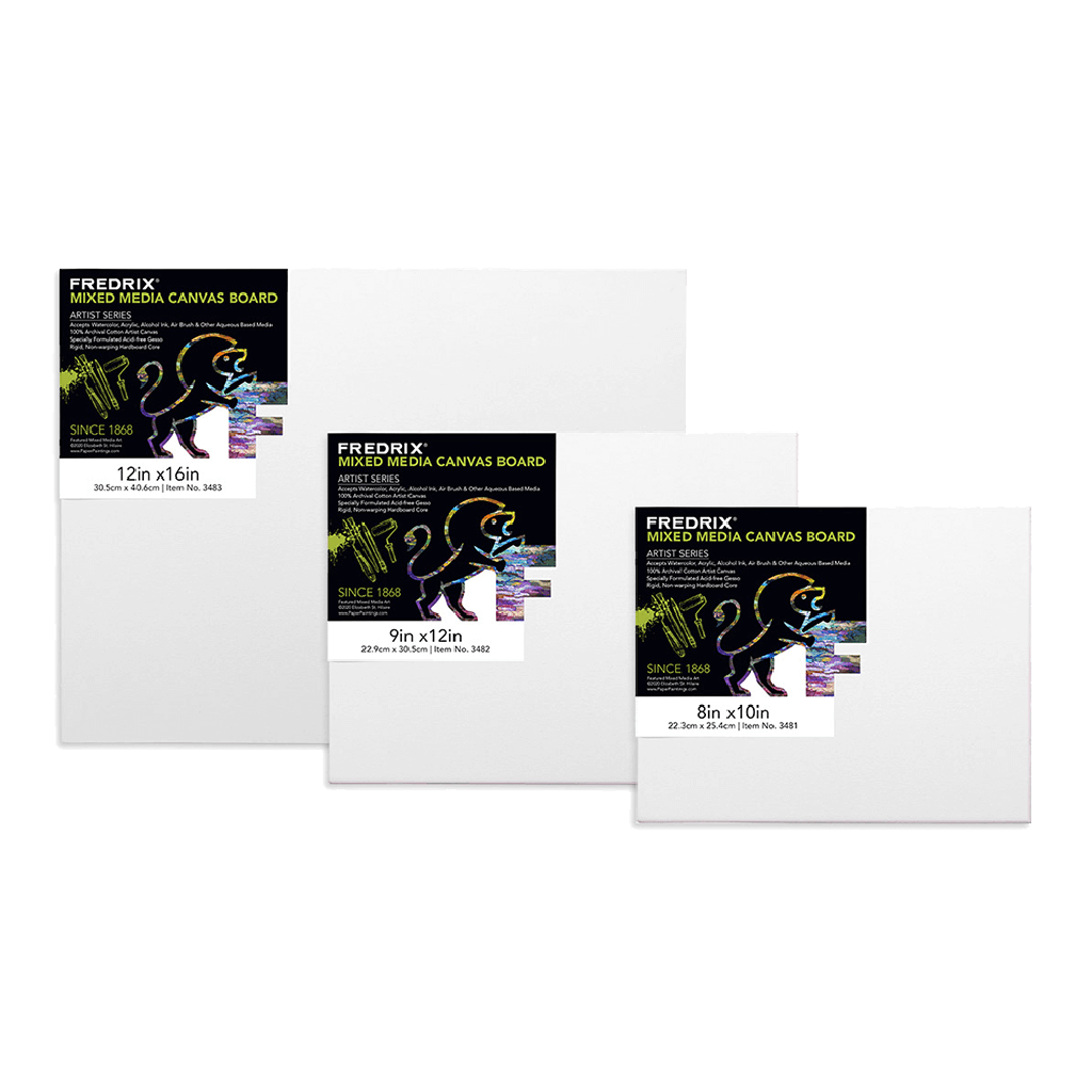 Fredrix Mixed Media Canvas Board Primed Cotton (9x12)" - Al Masam Stationery LLC