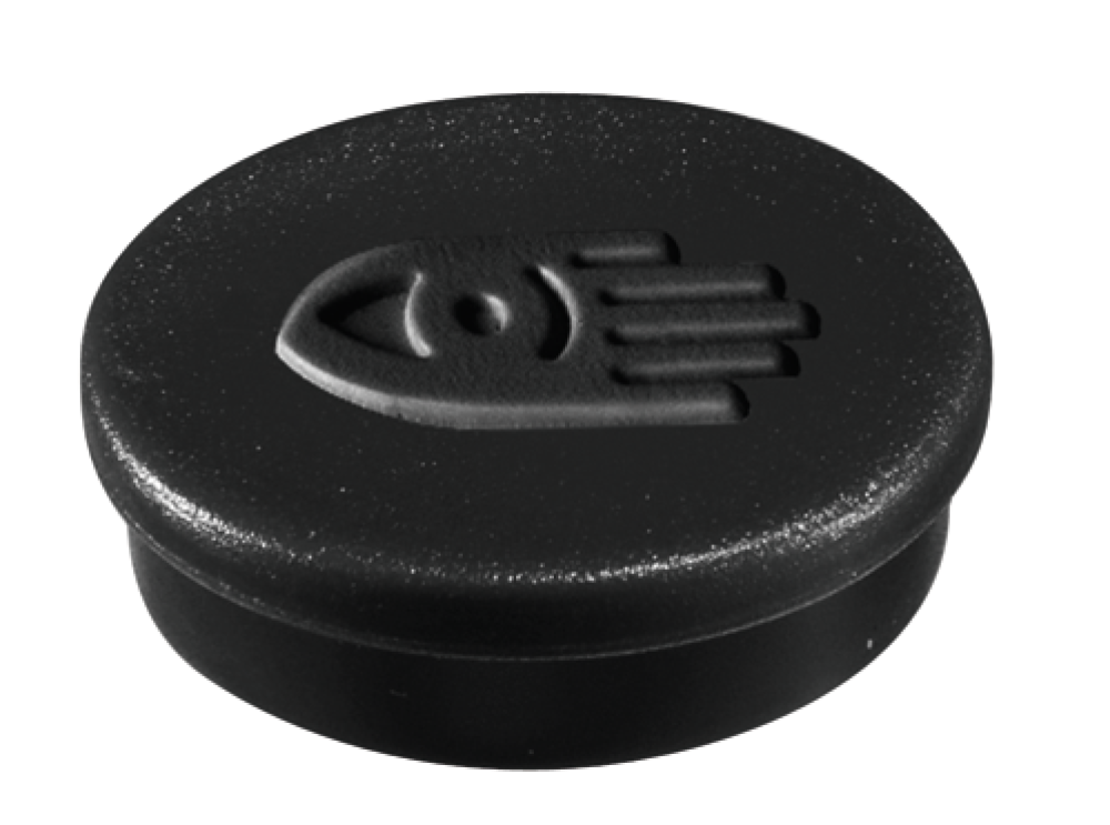 LEGAMASTER MAGNETS ROUND 35 MM PACK OF 4 BLACK - Al Masam Stationery LLC