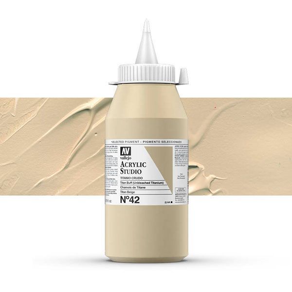 VALLEJO STUDIO 42-500ML. TITAN BUFF (UNBLEACHED TITANIUM) - Al Masam Stationery LLC