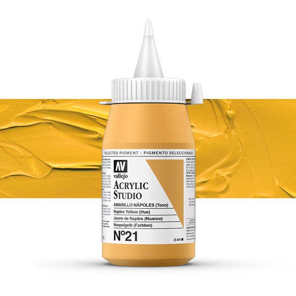 VALLEJO STUDIO 21-500ML. NAPLES YELLOW (HUE) - Al Masam Stationery LLC
