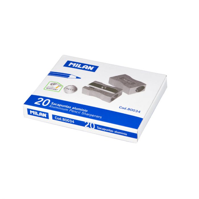 Milan Aluminium Rectangular Pencil sharpeners - Al Masam Stationery LLC