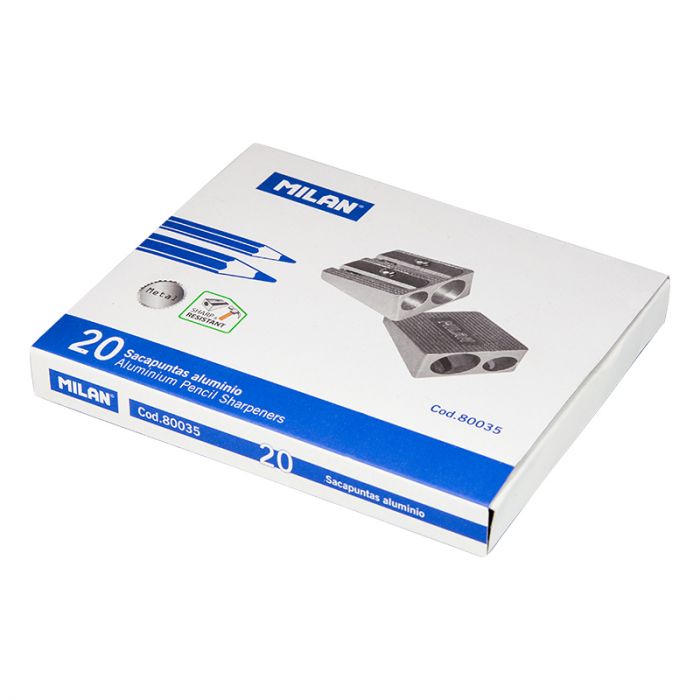 Milan Aluminium Double Pencil Sharpeners - Al Masam Stationery LLC