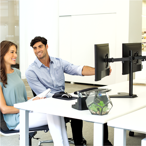 Fellowes Professional Series Freestanding Dual Horizontal Monitor Arm - Al Masam Stationery LLC