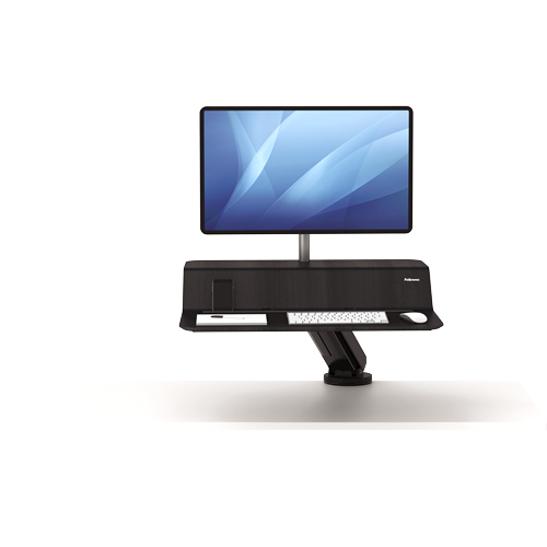 Fellowes Lotus Rt Sit-Stand Workstation - Black / Grey - Al Masam Stationery LLC