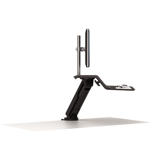 Fellowes Lotus Rt Sit-Stand Workstation - Black / Grey - Al Masam Stationery LLC