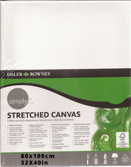 Daler Rowney Simply Stretched Canvas 80*100cm/32*40" - Al Masam Stationery LLC