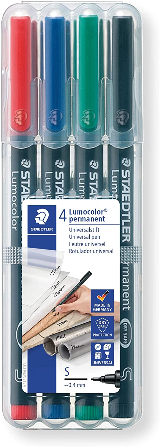 Staedtler 313-WP4-S Lumocolor OHP Permanent Pen U-Fine - Al Masam Stationery LLC