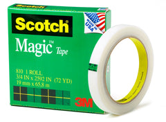 Scotch Magic Tape in Box 3/4 x 72 yd 19mm x 66m