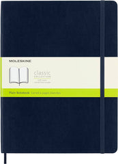 Moleskine Sapphire Soft Cover Large Plain Notebook Blue - Al Masam Stationery LLC