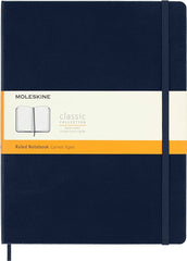 Moleskine Classic Soft Cover Plain Extra large Notebook Shapphire Blue - Al Masam Stationery LLC