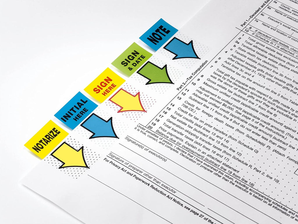 Post-it® Sign Here Message Flags 680-9 – Yellow, 50 Flags