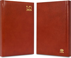 FIS Brown 170×240 Vinyl 2026 AE Daily Diary - FSDI75AEVN26BR - Al Masam Stationery LLC