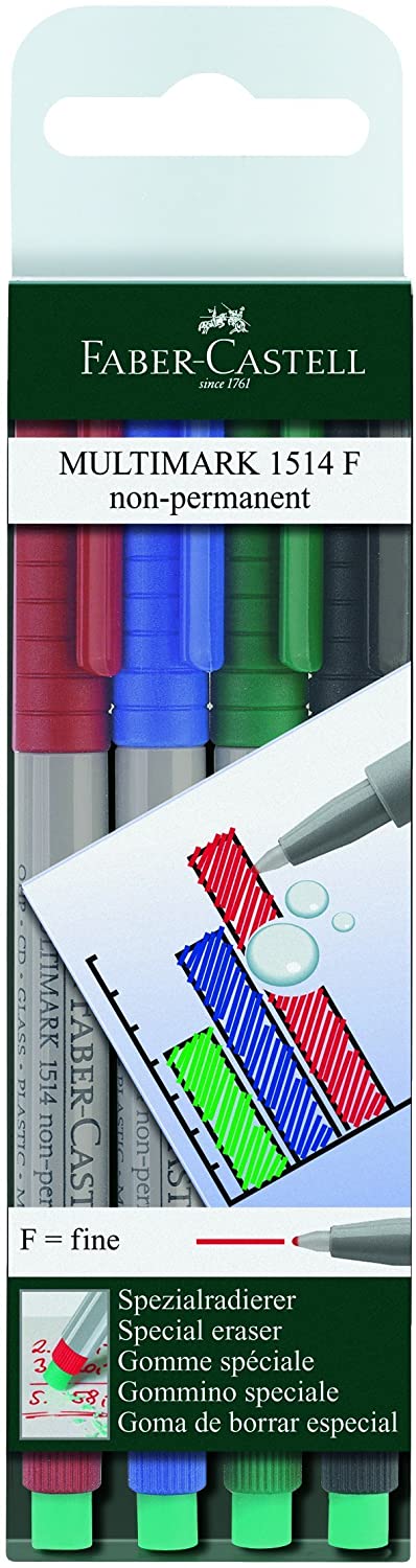 FABER-CASTELL Multimark Fine F 0.6mm Non-Permanent - Al Masam Stationery LLC