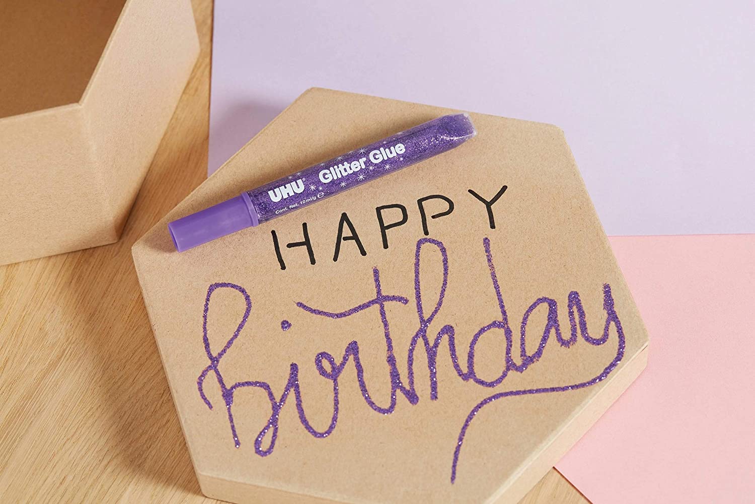 UHU GLITTER GLUE SHINY 10ML - Al Masam Stationery LLC