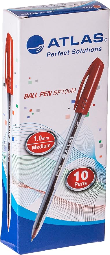 Atlas Smart Grip Ball Pen Red 1mm | Writing Pen