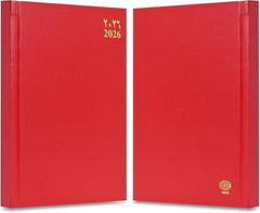 FIS Red A5 Vinyl 2026 Daily Diary - FSDI18AE26RE